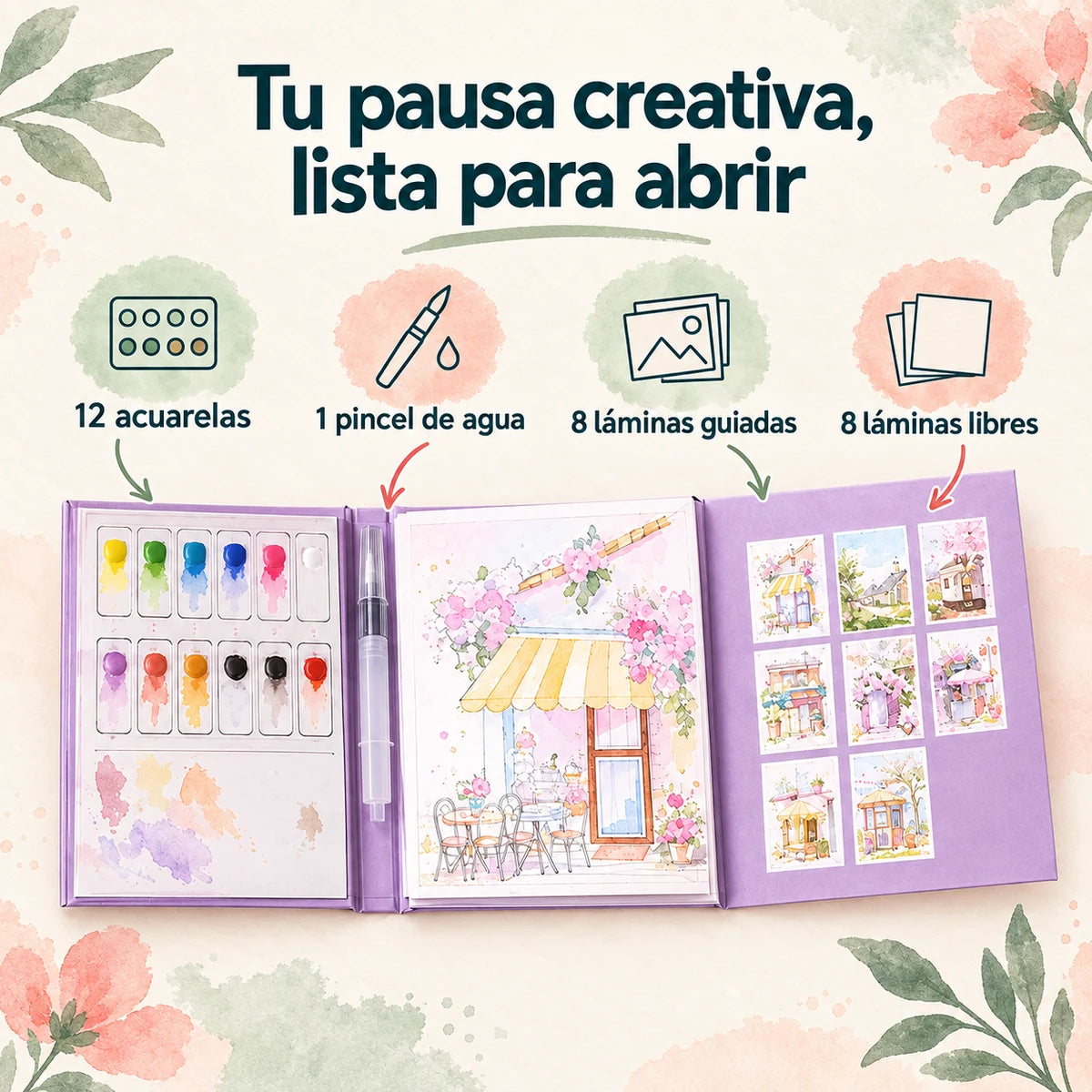 Kit de acuarela guiada Bobble